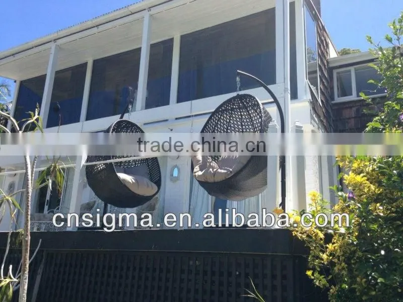 2014 Best-seller Synthetic Wicker Egg Pod Hanging Chair Outdoor Swing Chairs