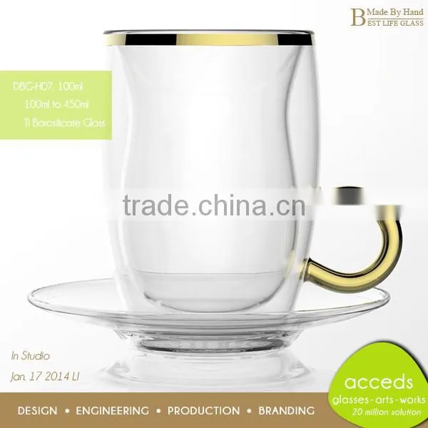Different Shaped Borosilicate Glass Christmas China Tea Cups Wholesale