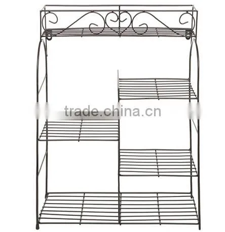 5 Tier Free Standing Storage Rack Kitchen Bathroom Organizer Shelf