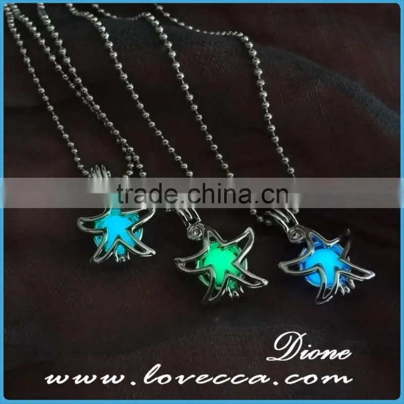 Hot selling luminous jewellery glow star necklace pendant