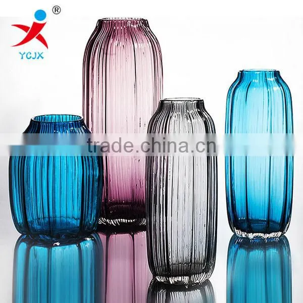 Stripe glass vase Nordic sitting room of contemporary and contracted vase furnishing articles