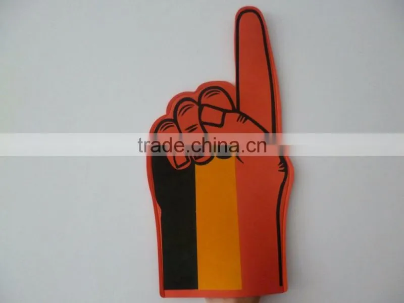white big cheering hand gloves with logo print