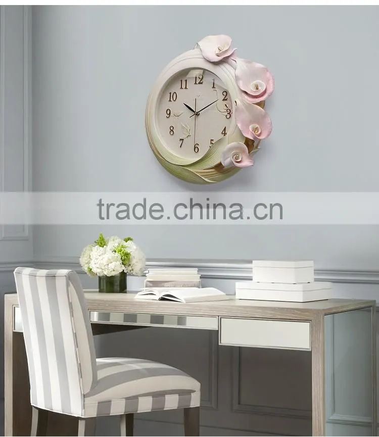 M16A Momoda Living room Creative modern hanging fancy elegant3D flower wall clock Quiet quiet quartz decoration large wall clock