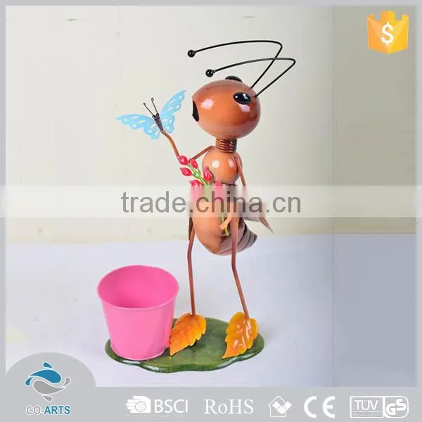 Fancy cute ant useful handmade mental garden decorative wrought iron