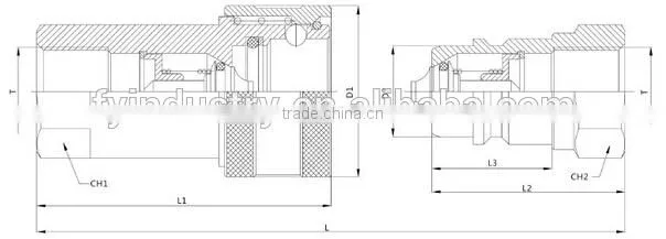 steel hydraulic fast quick coupling press fitting