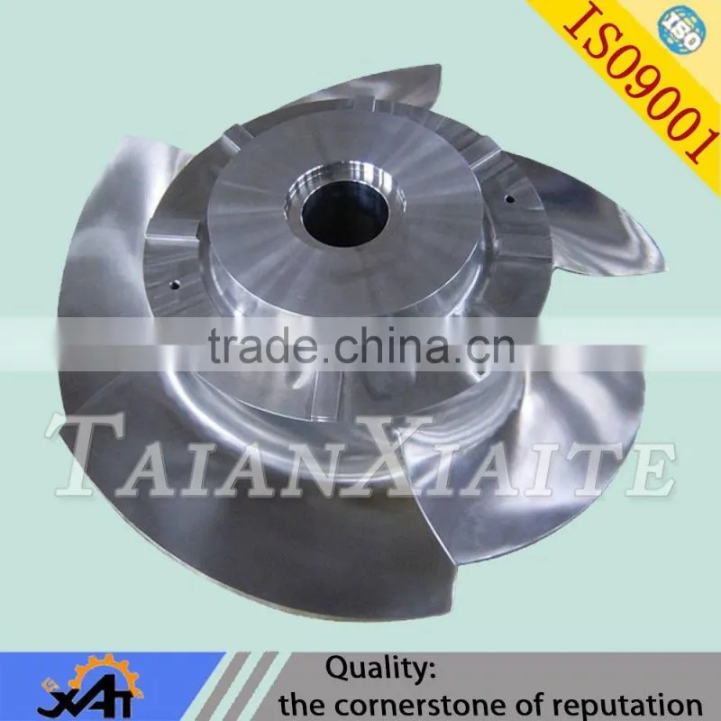 High abrasion pump impeller,stable quality,heat treating,non-stardard pump parts,OEM service.CNC machining