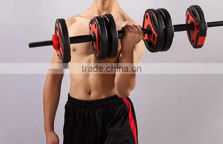 2016 popular new design PVC dumbbell and barbell