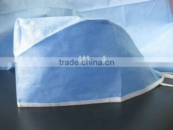 Free Samples Sterile Disposable PP Surgical Doctor Cap With Guiding Ties back/Medical consumables