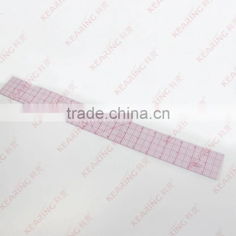 Kearing brand 2"*18" inch transplant flexible straight 1.2mm thickness sandwich line quilting ruler for fashion design#8085