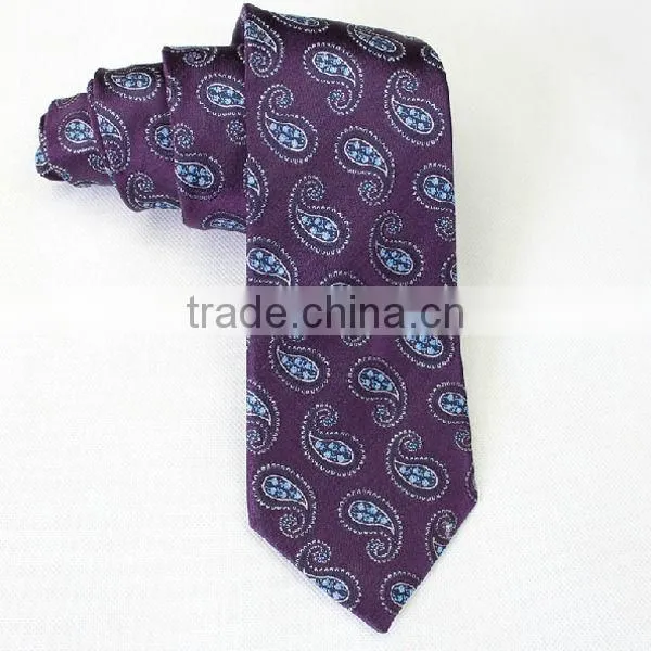 HD-T122 OEM New design men's 100% natural silk woven male cashew neck tie