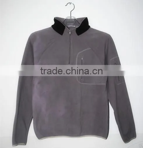 100% polyester mens' winter jacket compounded polar fleece double brush