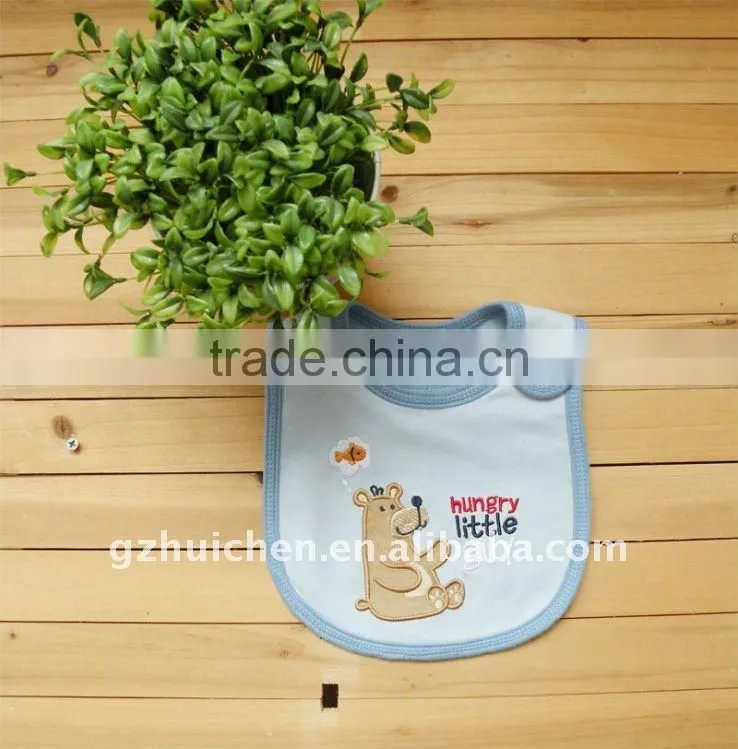 baby clothing cute emobroider waterproof bibs