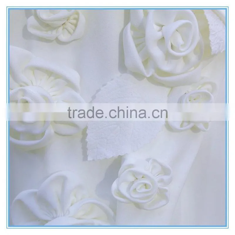 Elegant vintage handmade appliqued wedding dress ball gown beading