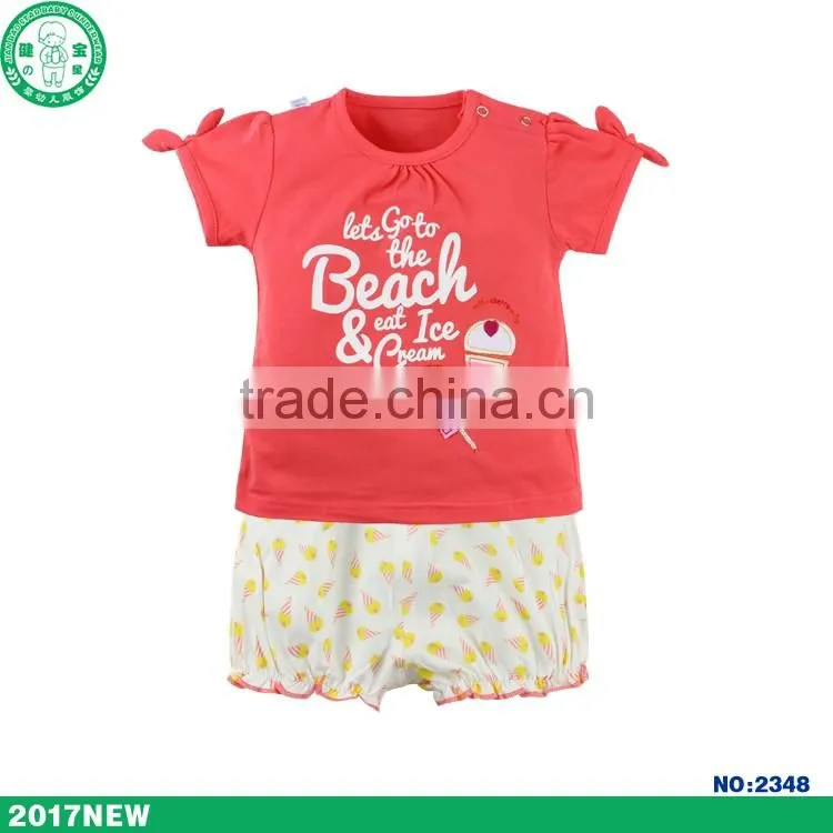 New arrival toddler summer outfits set fancy baby girl clothing sets