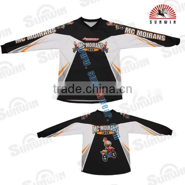 Wholesale Custom OEM BMX Fluorescent Shirts Sublimated Bicycle Motocross Sportswear Jersey