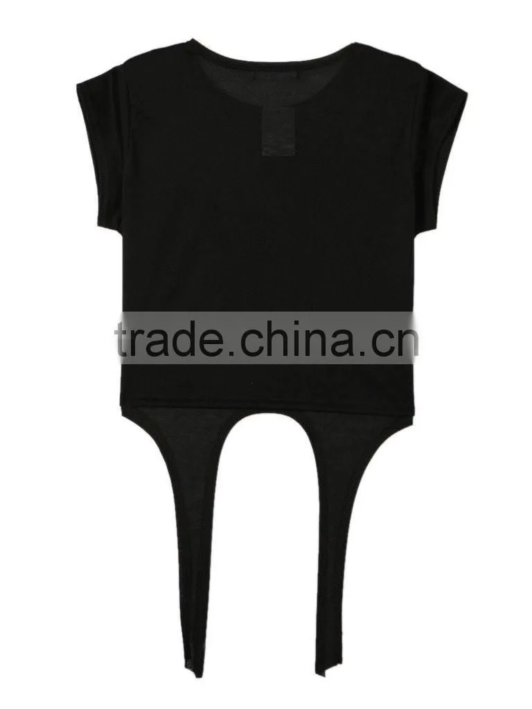 Womens club wear sexy fitness crop top
