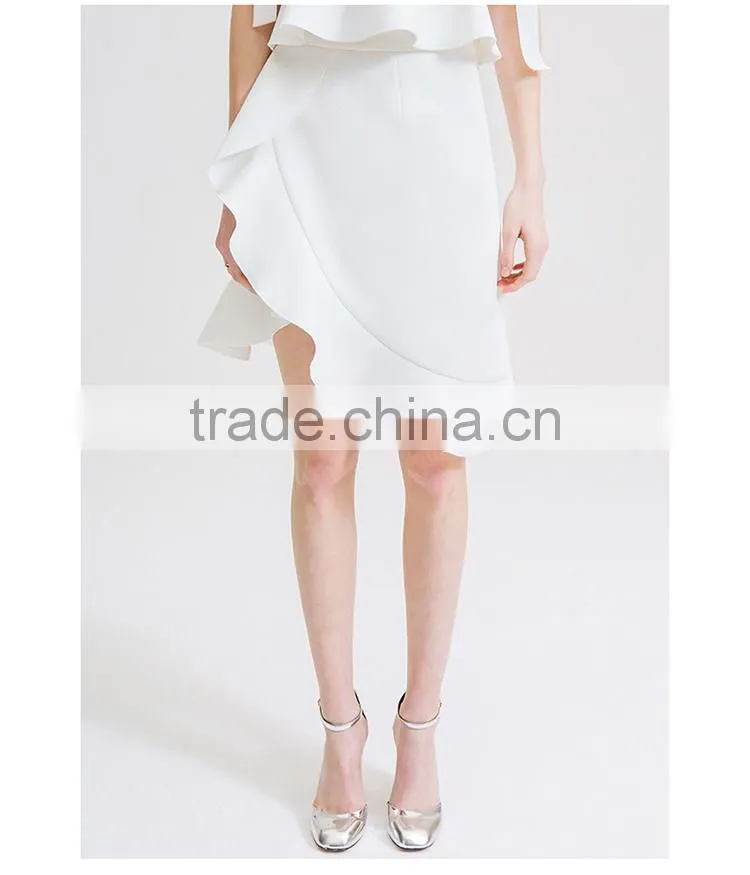 2017 Elegant fashion oem high waist fomal women latest lady skirt