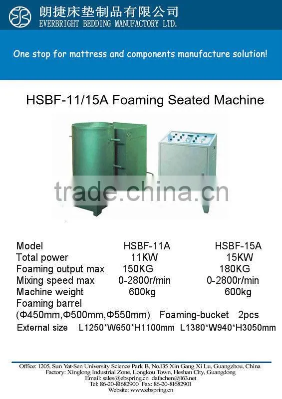 Top sale manual foaming vertical machine for mattress