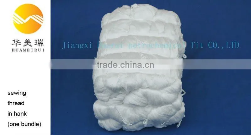 industrial 100% polyester hank yarn for sewing thread