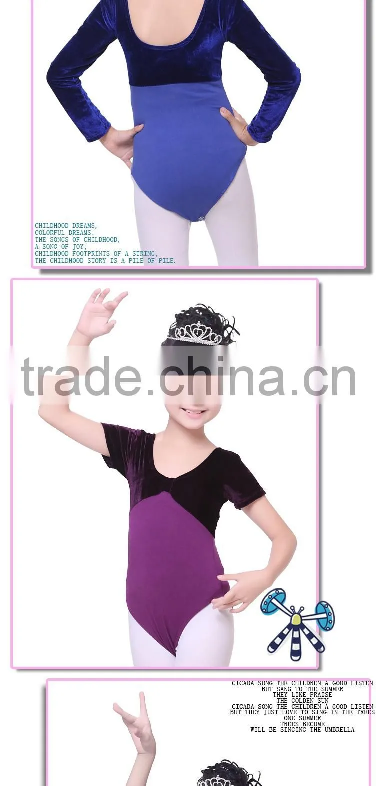 Performance Costume Dance Ballet Leotard Velvet Ballet Tutu Dress