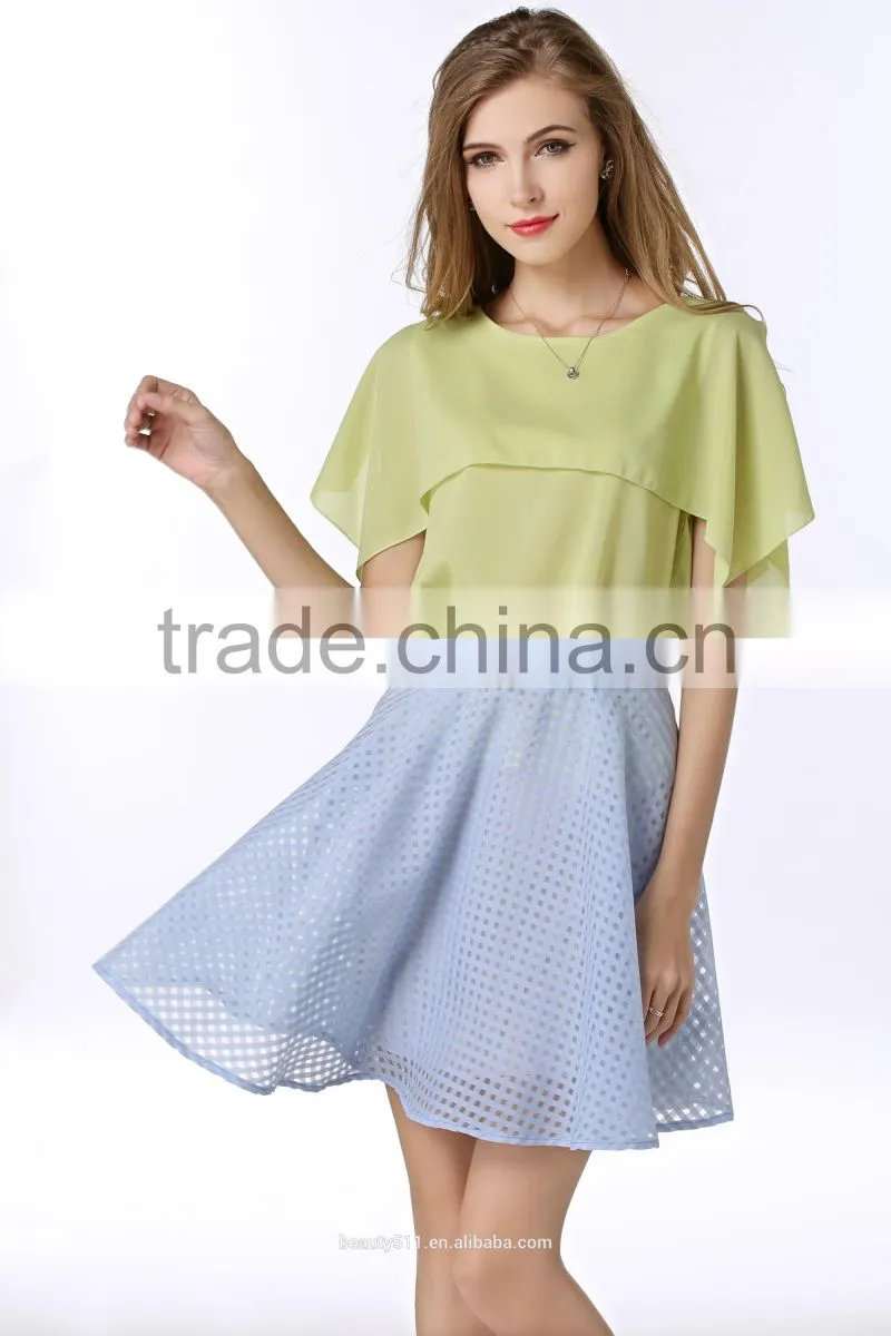 A loose sleeveless chiffon blouse on the side of a lotus leaf women shirt SD96