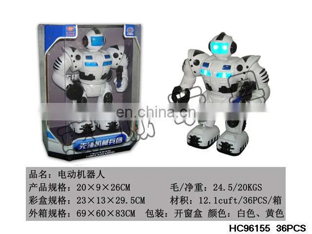 Interesting b/o spinning dancing robot toy with flashlight and music HC96545