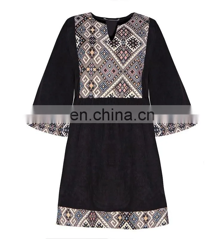 2016 hot selling popular Bird collar black peplum dress fashionable mature women wear
