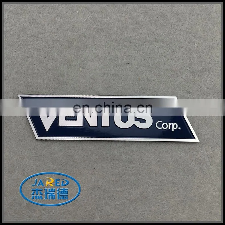 custom metal highlight embossed aluminum nameplate label