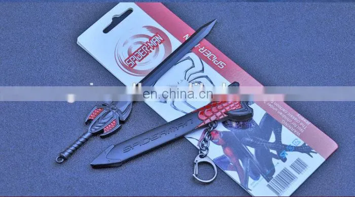 fashion anime keychain, spiderman anime cosplay weapons