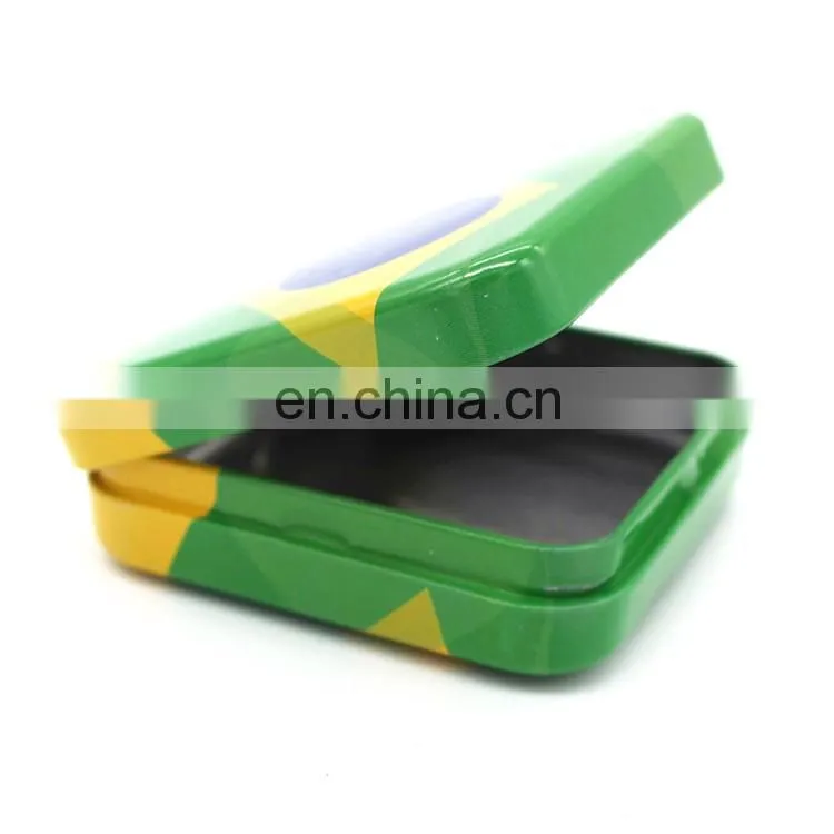 square plastic empty tin can for candy/tin can for food canning