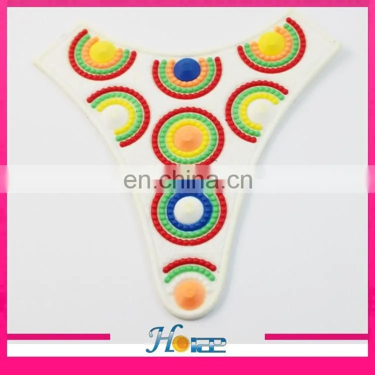 wholesale cheap 3D PVC rubber patch lady sandal rubber accessories