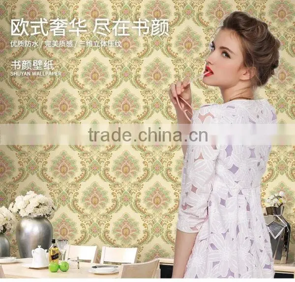 wallpaper rolls wallpaper wholesale/non-woven decorative wallpaper