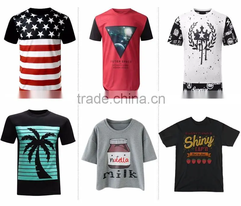 custom digital printing poloyester t-shirt wholesale