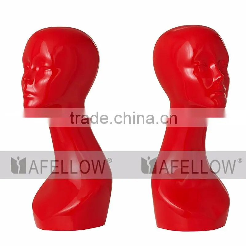Red Head Model Abstract Adults head mannequin H1089/H1105