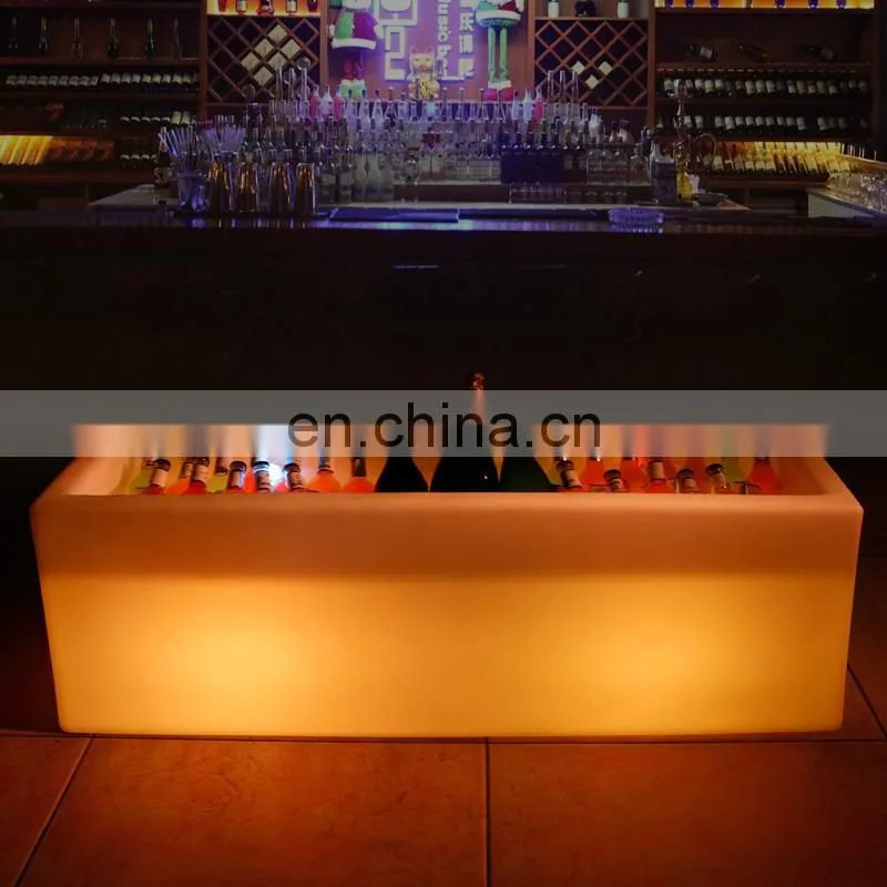 Multicolored glowing waterproof wine holder decorative led ice bucket for bar