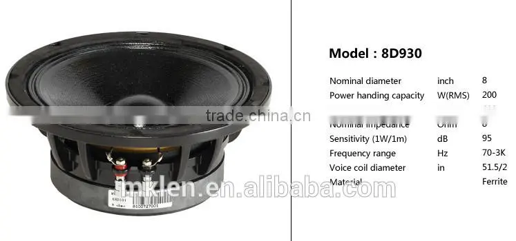AQ8 8inch white pro speaker, mini small speaker