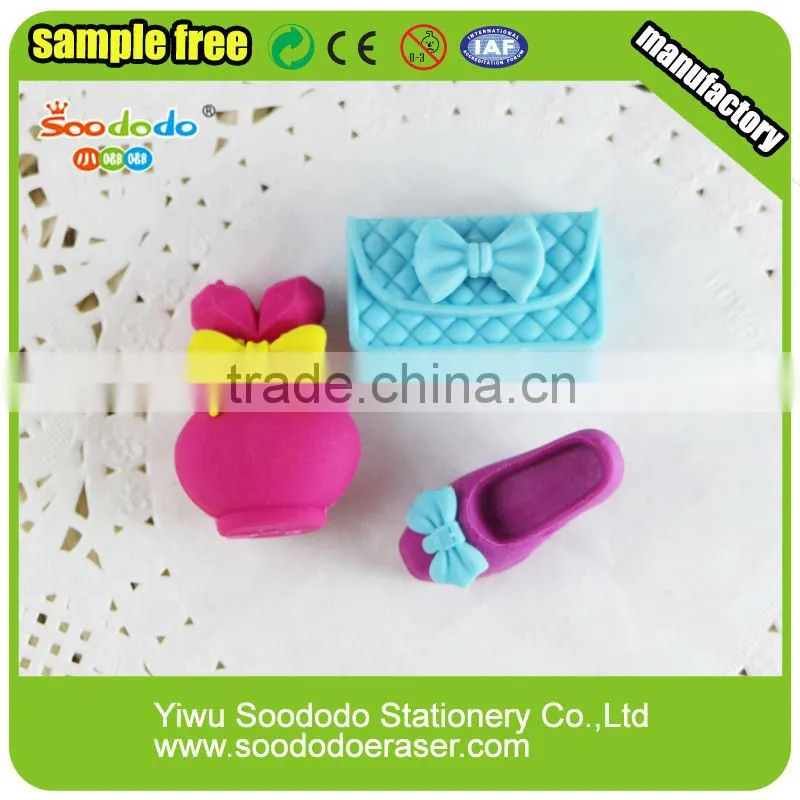 2015 New design High-heeled Shoes puzzle erasers for girls