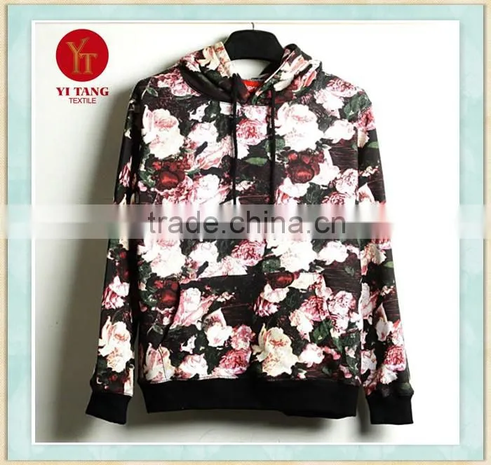 Floral printed women fleece sweater