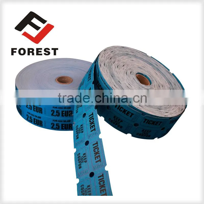 OEM accepted customized printing raffle ticket roll scraper ticket