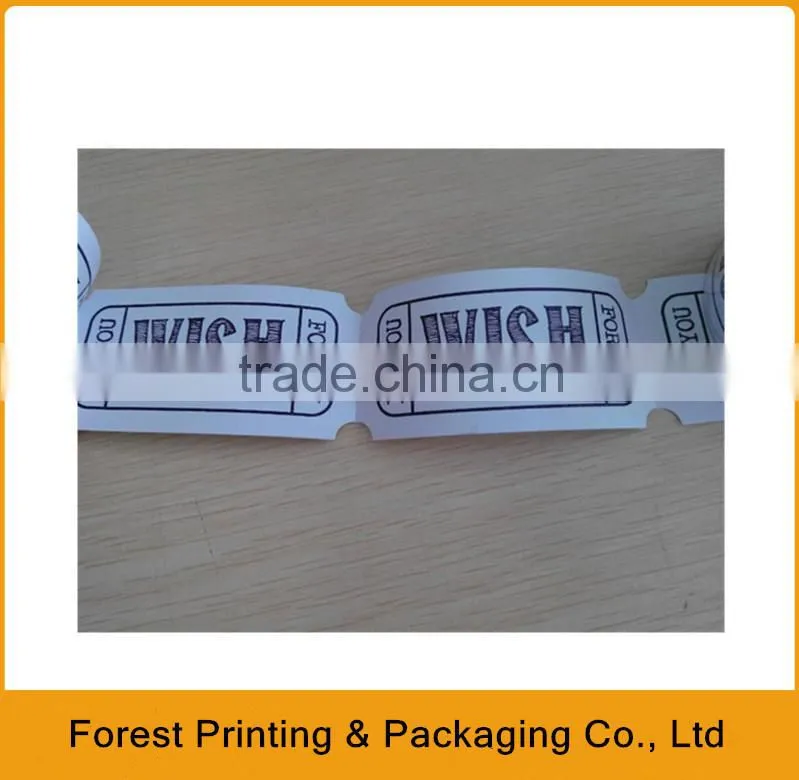Ticket vending machine ticket,printed ticket roll,raffle ticket