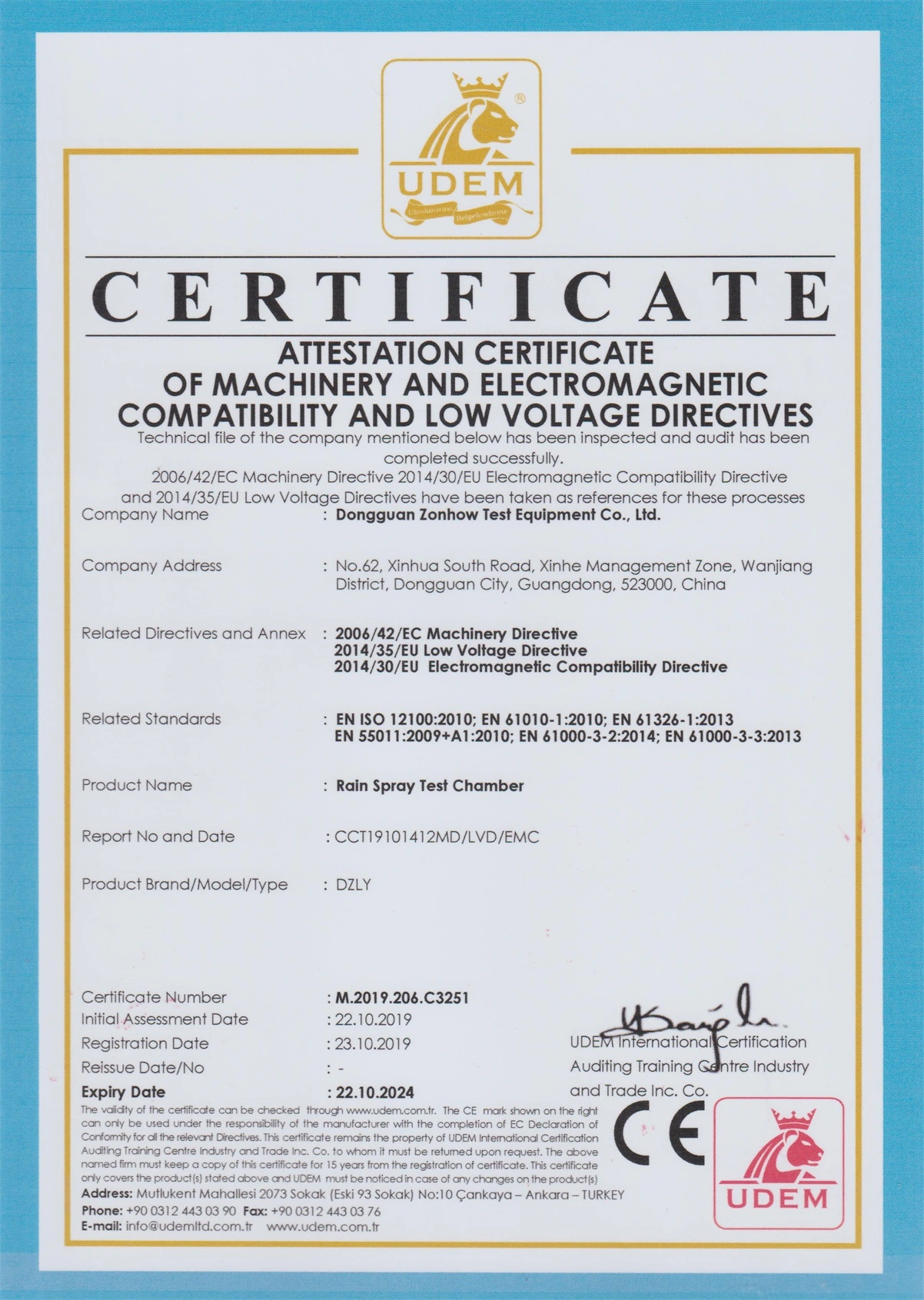 CE certificate