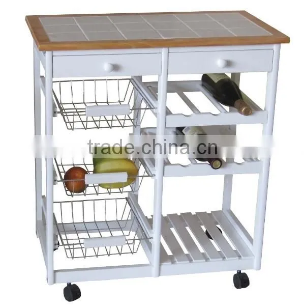 white kitchen trolley