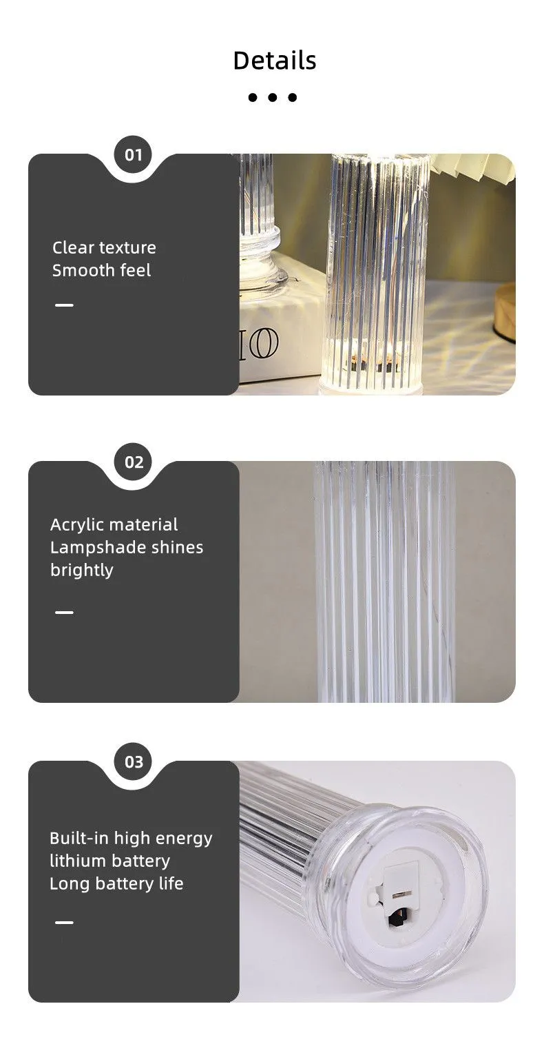 Led Electronic Candle Light Living Room Dining Table Scene Layout Led Night Light