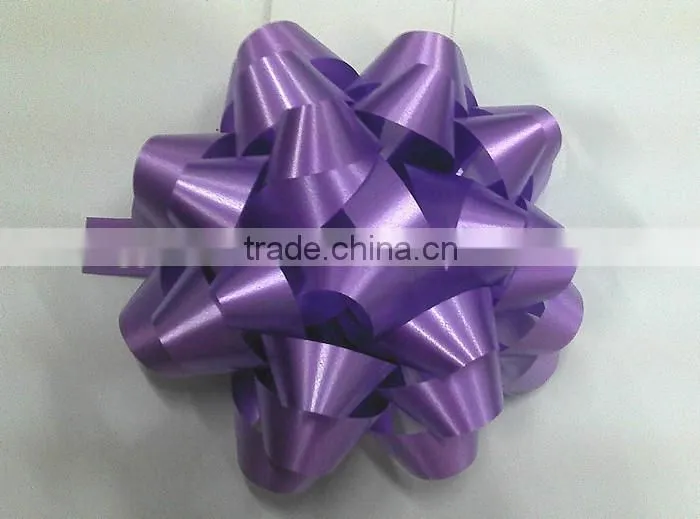 Iridescent Handmade Star Ribbon Bow, Artificial plastic Ribbon Bow,Pull Ribbon Bow