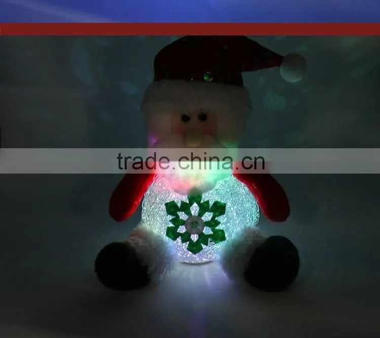 Home Decoration Gifts Toys Indoor New Year Festival Ornament Santa Claus Led Christmas Light