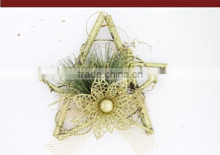 Christmas Garland XMAS Gift Glitter Wood Navidad Natal Wholesale Christmas Ornament Suppliers