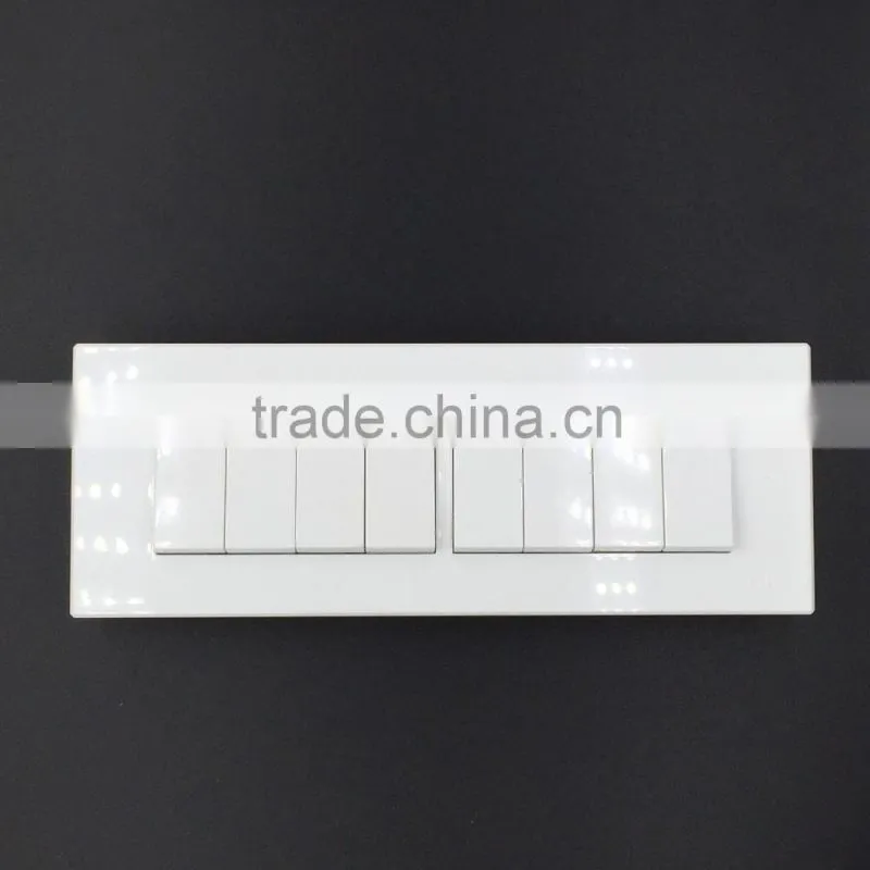 Popular 118 type power socket switch, white 3 gang switch