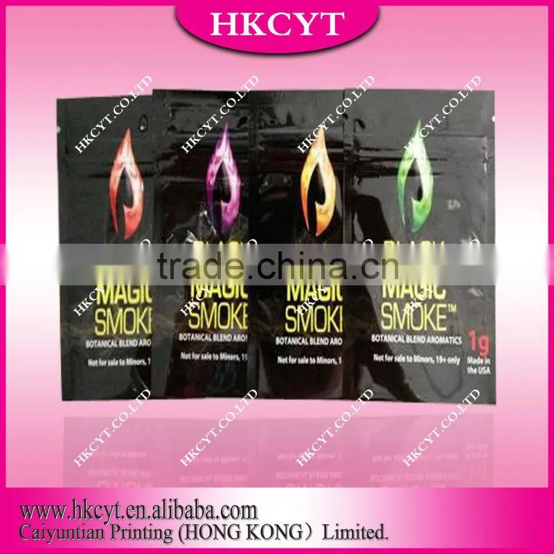 Hot sell bag!!Caution herbal incense packaging bags for3g4g10g