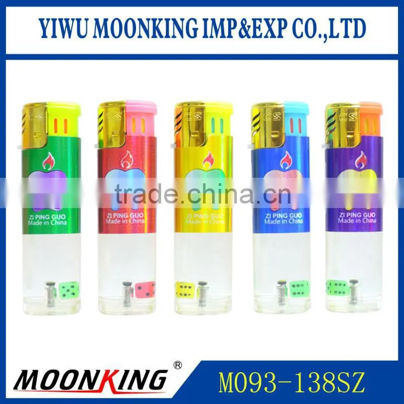 new arrival hot sale electric custom cigarette windproof flame lighter with dice