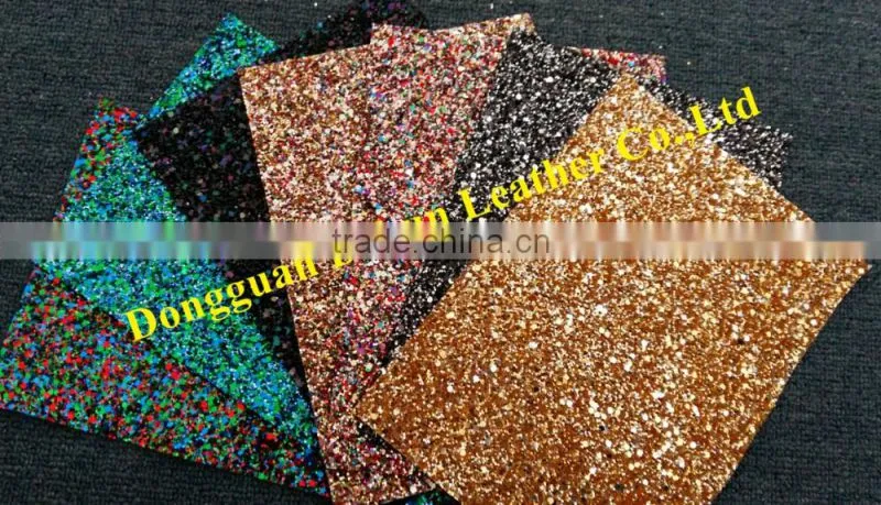Fashion glitter fabric for bags, cheap glitter wallpaper